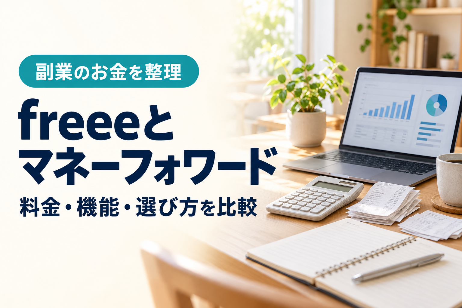 副業の会計ソフトはfreeeとマネーフォワードどっち？料金・機能・選び方